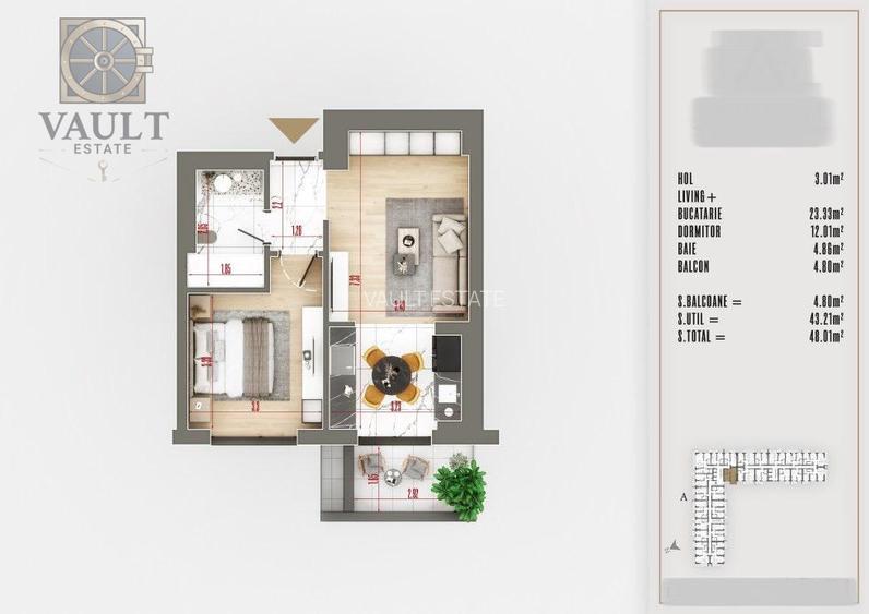 STUDIO -COMPLEX REZIDENTIAL PREMIUM -COMISION 0%-THEODOR PALLADY - 8
