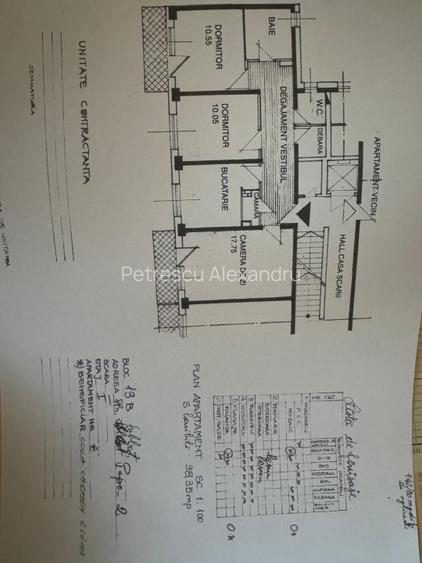 3 Camere Decomandat | 2 Băi | 3 Debarale | Petre Ispirescu | Etaj 1 - 2