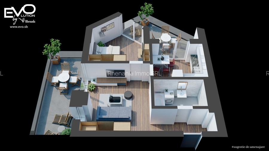 AP. 2 CAMERE | BUCATARIE INCHISA | SHOPPING CITY SIBIU | Evolution Apartments - 8