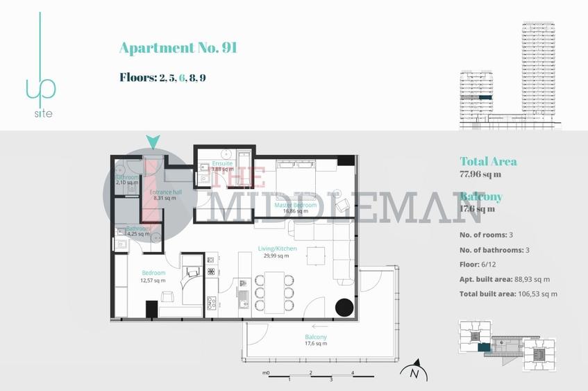 Apartament cu 3 camere UP-Site - Floreasca - 1