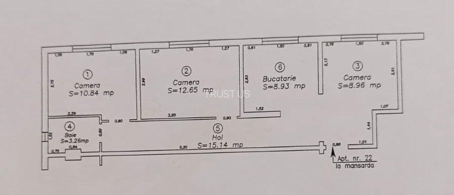 COMISION 0% | Mansarda 3 camere | 60 mp | Aradului langa Piata Verde. - 12
