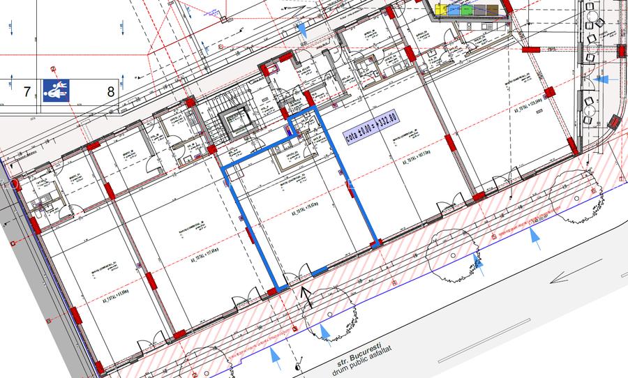 Spațiu comercial de 76 mp la fază de proiect - str. București 41 - 2