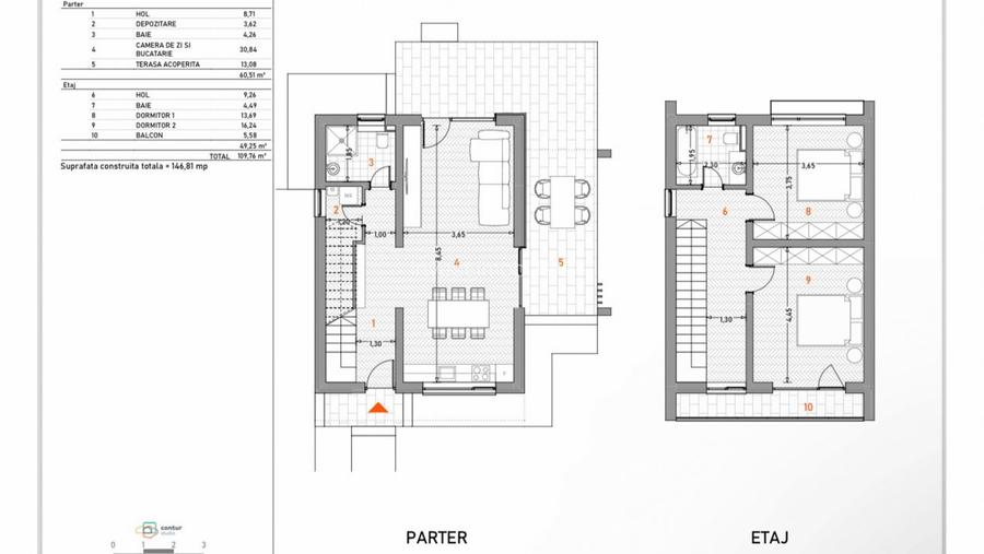 *Vila Bucium-Visan* - 650mp teren - *toate utilitatile* - 3