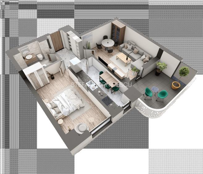 Apartament cu o cam | Finalizare 2026 | Direct dezvoltator | GALATA | Comision 0 - 12