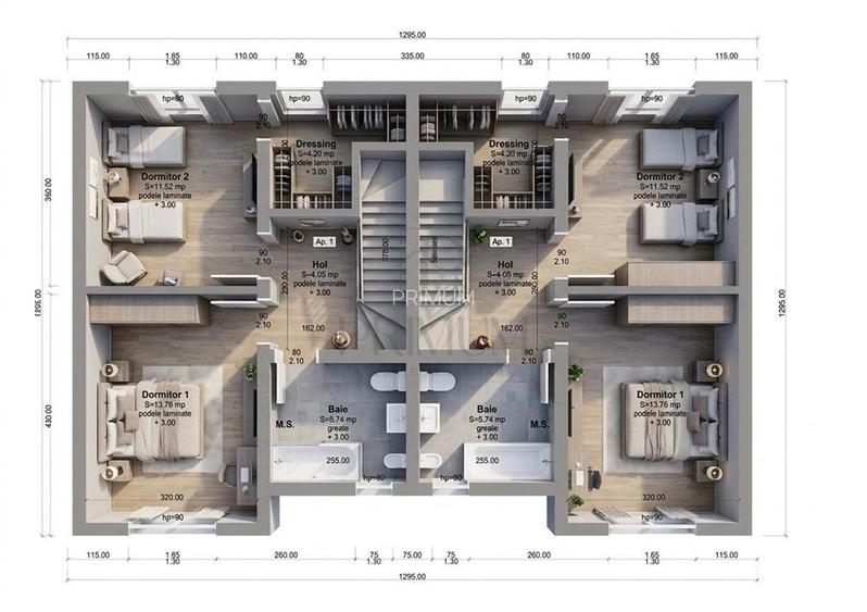 CALEA URSENI - DUPLEX - 4 CAMERE - 2 BAIE - DRESSING - FINISAJE LA ALEGERE - 3