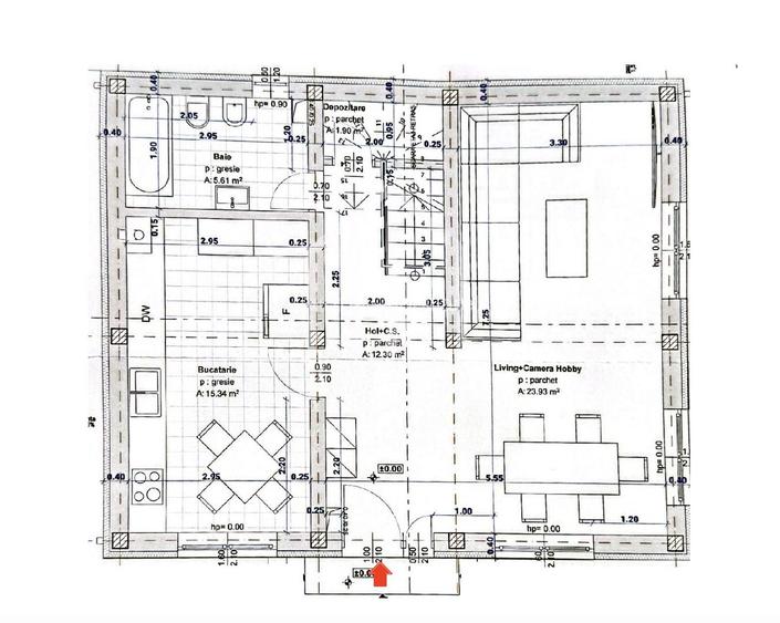 Casa individuala cu 4 camere, 117mp utili, teren 350mp, Turnisor - 1