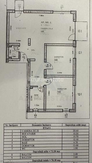 Apartament premium 73,2 mp + 2 balcoane  Etaj 1 parcare  in Șelimbăr - 12