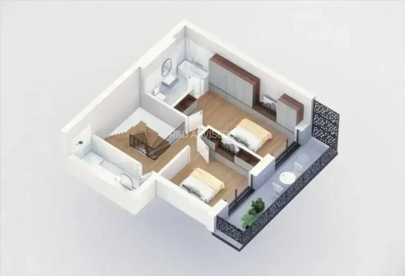 Duplex spectaculos cu 5 camere în zona Pallady - 8