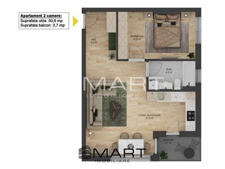 Apartament 2 camere la CHEIE Selimbar Doamna Stanca - 6