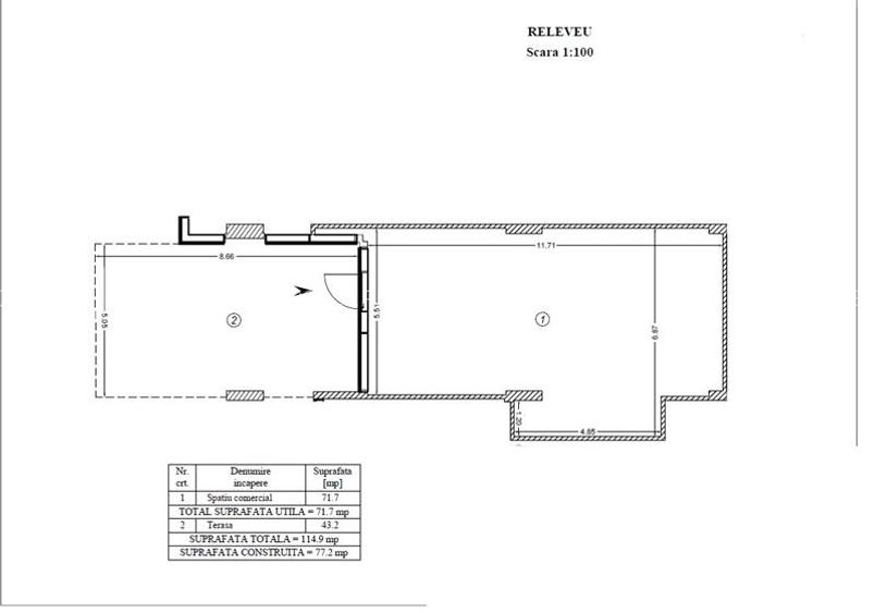 SPATIU COMERCIAL-PARTER, ONE COTROCENI PARK, 72MP UTILI, 43MP DE TERASA - 2