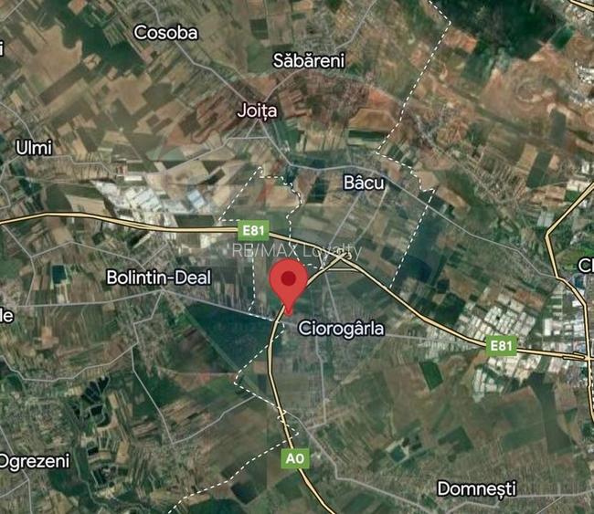 Teren 14.863mp, deschidere 42mp, acces 3 laturi - Ciorogarla, langa A0 - 12