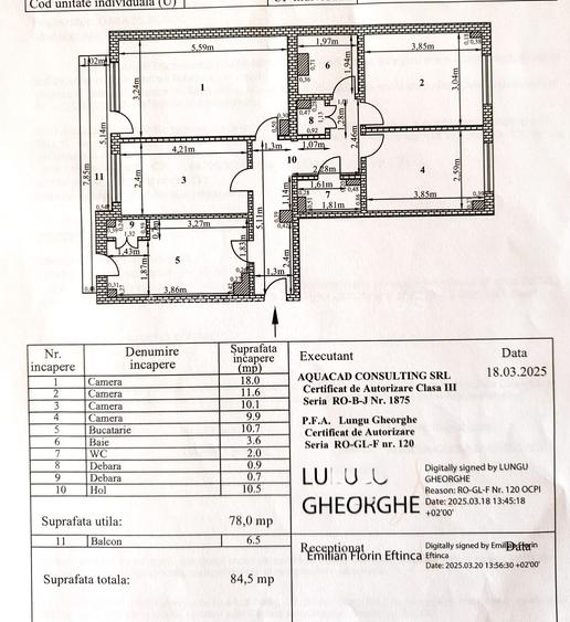 Apartament 4 camere, 85 mp, zona Piața Centrală, bloc 1994, acoperiș tip pod - 16