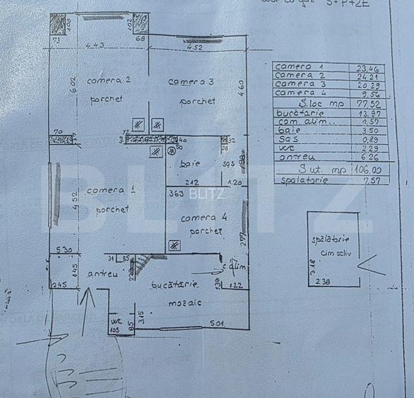 Oportunitate rară! 4 camere, 106 mp, tavan înalt, garaj, zona Parcul Central - 14