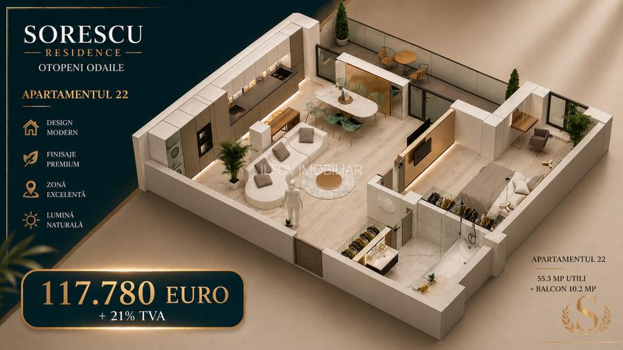 Sorescu Residence - Apartamente cu 2 camere, bloc cu lift - 10