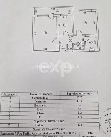 De vânzare apartament 2 camere decomandate, Zona Tic-tac, et. 1/4, Constanta - 10