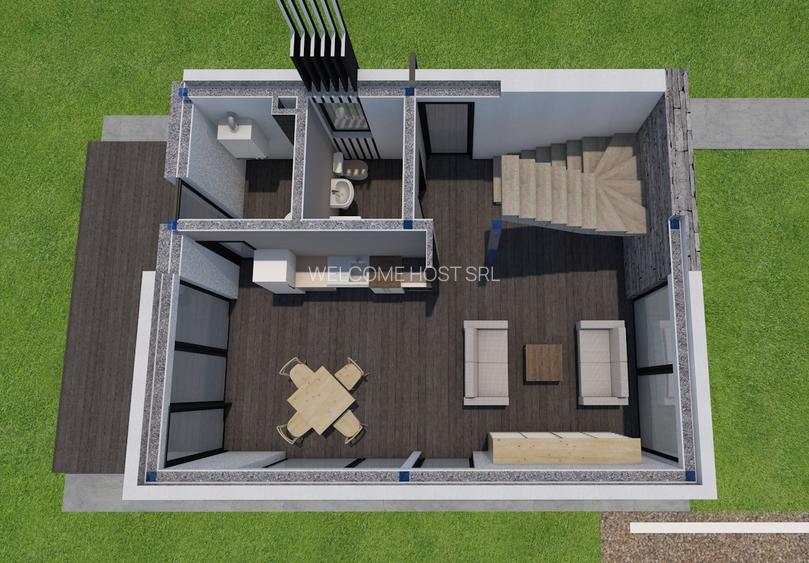 Ocazie_urgent_Casa la rosu_DN7 Tiny Residence_Echitatie/Primaria Tartasesti - 6