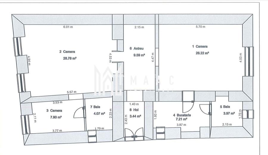 Apartament superb 3 camere 91 mpu zona Ultracentrala - 1