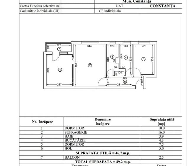 Aapartament 3 camere nedecomandat Tomis Nord - 8
