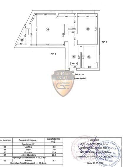 2 camere Tomis Nord Aviatorii Residence 2 Campus, 58mp, balcon, vedere lac, A/C - 11