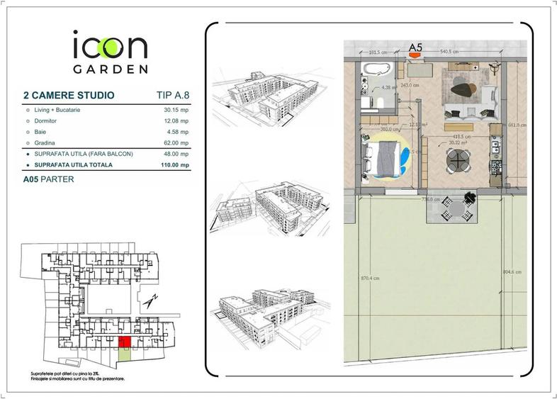 Apartament 2 camere și grădină - Moșilor - 2