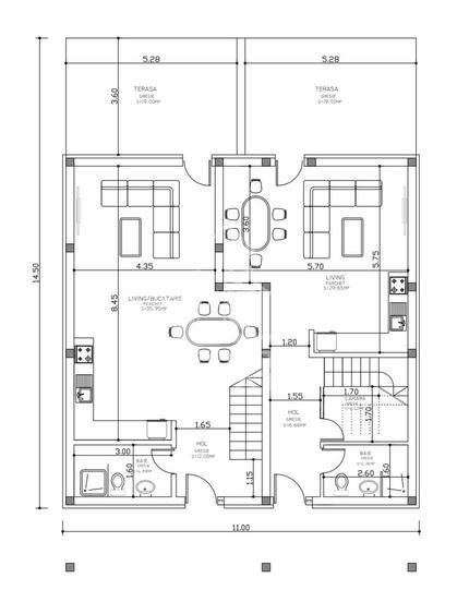 Duplex cu 4 camere si 3 bai, finisaje la alegere, toate utilitatile - 1
