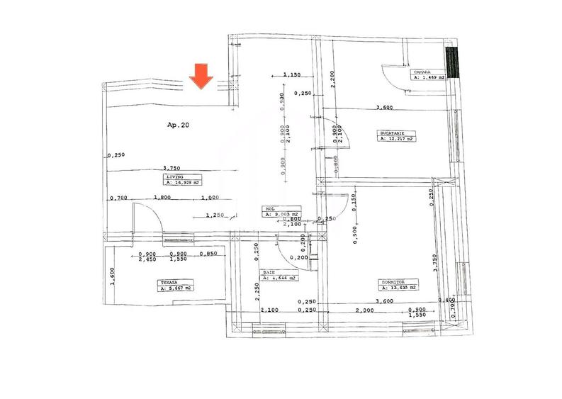 Ap cu 2 camere, 58mp utili+balcon, baie cu geam, bloc izolat, Turnisor - 1