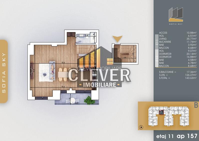 3 Camere-Duplex 7 Min. Metrou Teclu Incalzire in Pardoseala - 2