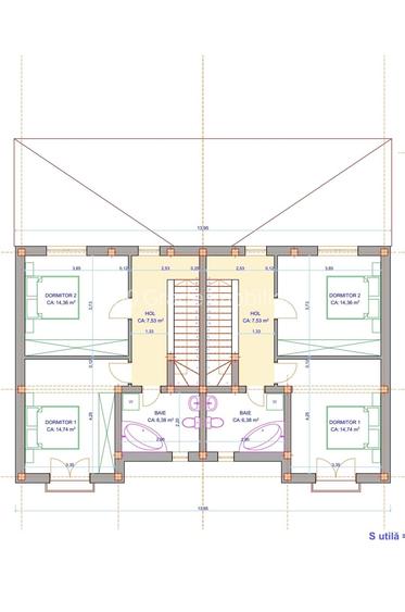 Duplex 4 camere | 2 băi | Toate utilitățile | Moșnița - 6