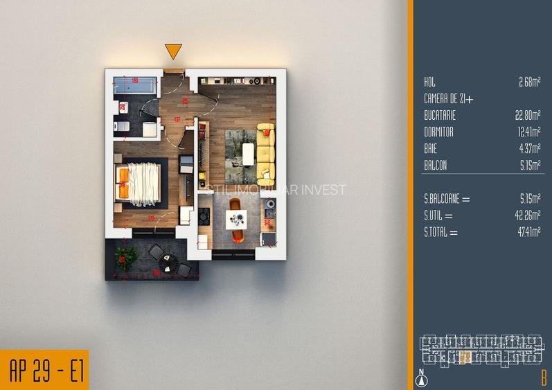 Apartament 2 camere OS,Theodor Pallady,Oportunitate,Pret de garsoniera - 5