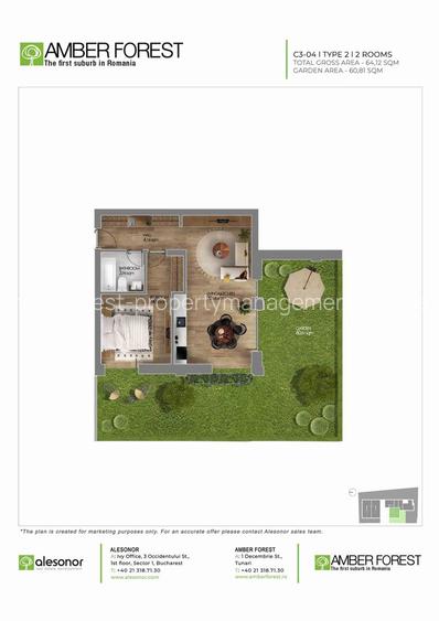 Apartament de 2 camere cu gradina - 4