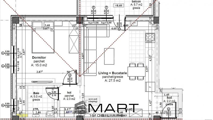 Apartament 3 camere 78 mp Calea Cisnadiei - 8