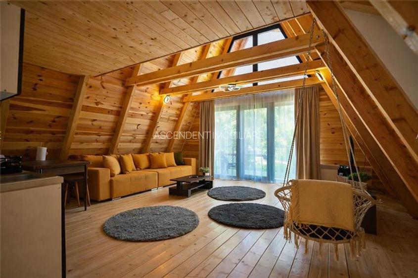 Eleganta,echipata casa A Frame,1.200 mp teren,deschidere Piatra Craiului,Moieciu - 10