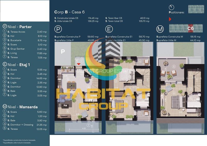 Titan vila insiruita 4 camere 139 mp + curte  46 mp AUCHAN - 4