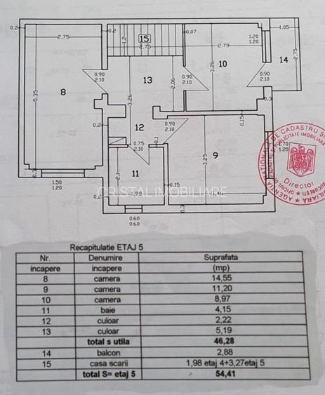 De vanzare Apartament  4 camere tip duplex  Pacii, etajul 4 si 5 - 11