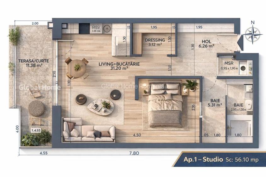 Gemina by the Lake - Pipera Plaza - Rond OMV || Studio - 2 - 3  - 4 Camere - 2