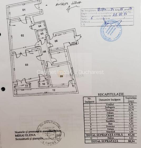 3 camere |   Etaj Intermediar  |  Cinemateca Eforie- Calea Victoriei - 9