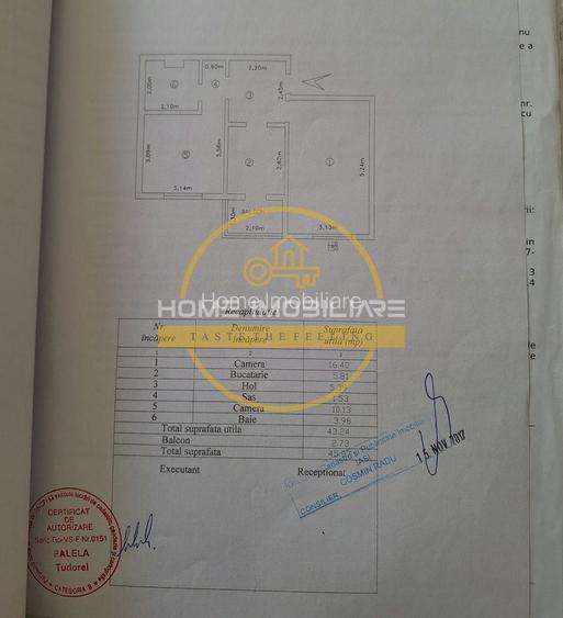 Etaj 3/Apartament 2Camere Decomandat-Mobilat&Utilat Bloc din  1980! Zona Dacia! - 6