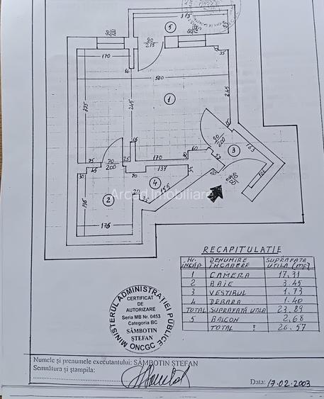 De vanzare apartament 1 camera | Str. Armand Calinescu - 10