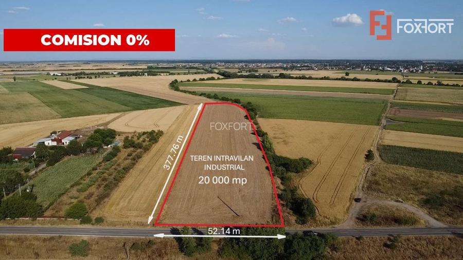 COMISION 0% Teren intravilan de 20.000 mp, front de 52 ml, zona Sag - 2