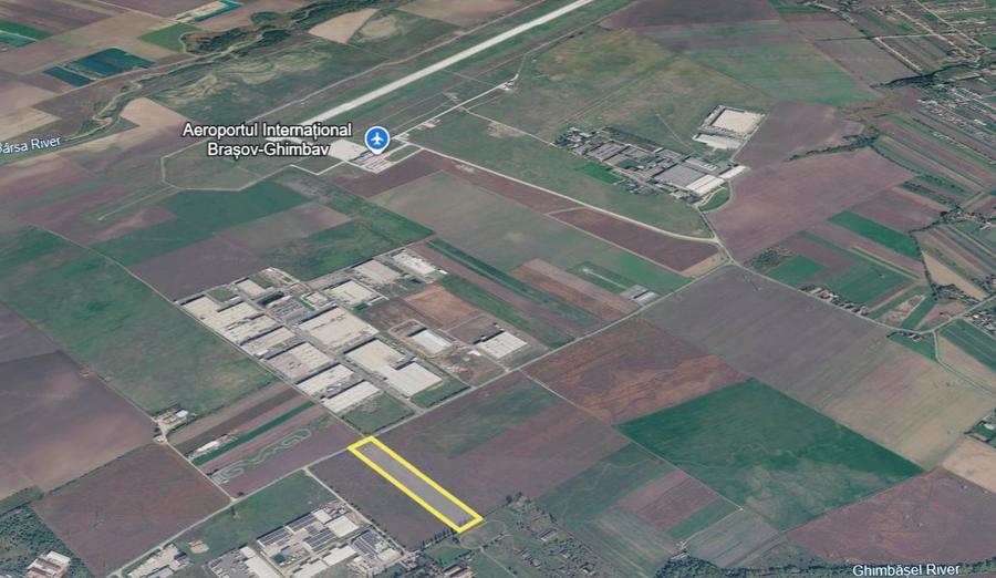 OCAZIE! Teren in vecinatatea aeroportului Brasov 50 m deschidere