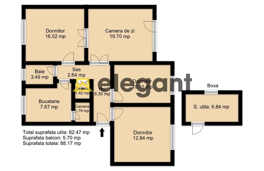 Lux/Unicat! 4 decomandate, parter, 95 mp, mobilat, Central-Nanterre