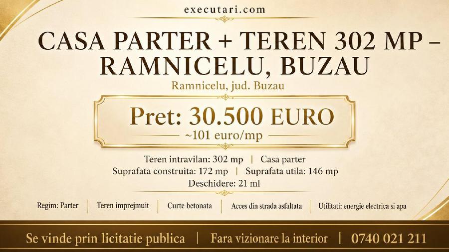 Casa P - 146mp + Teren 302 mp, Ramnicelu