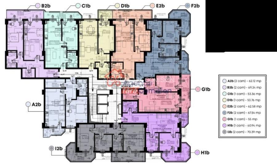 Apartament 1C, Copou, 43,4mp, 110000euro+TVA - 10