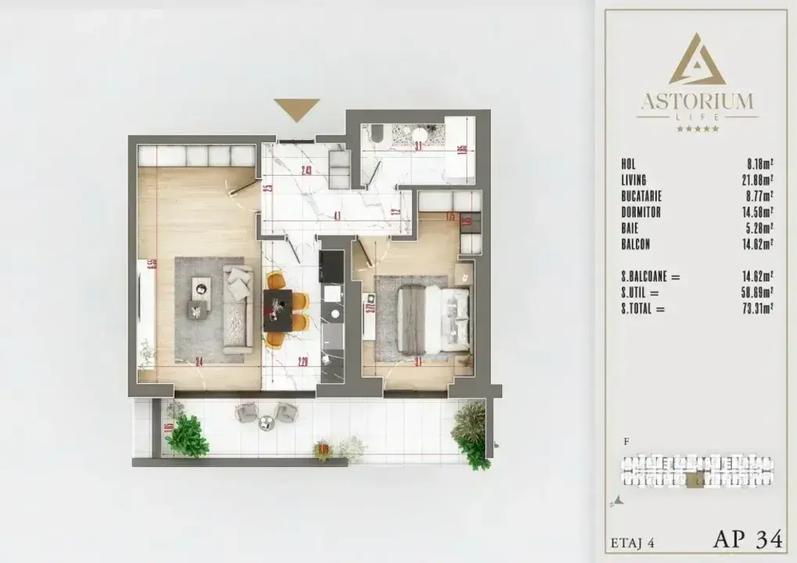 Apartament de 2 camere decomandat deosebit Sector 3 Theodor Pallady
