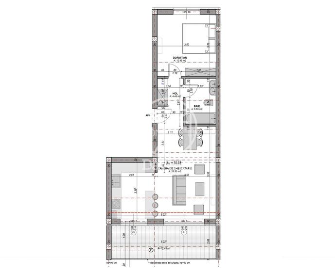 Apartament 2 camere, terasa 12 mp, aer conditionat -clasa energetica A - 5