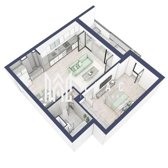 Apartament 2 camere | Etaj 3 | Balcon 10.7 mp | Turnisor