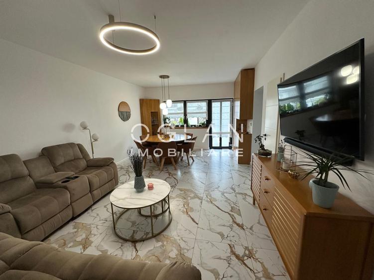 Apartament 3 cam. cu teren 120 MP, la vila