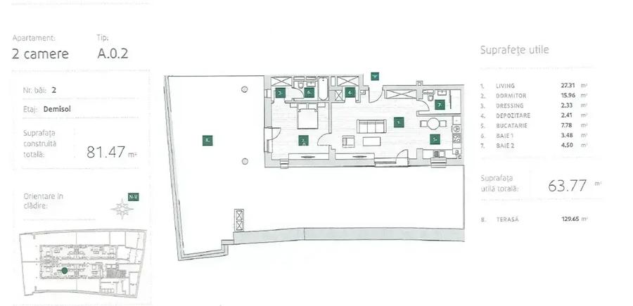 Apartament Lux 2 Camere I 2 Bai I Curte 129mp I Central - 8