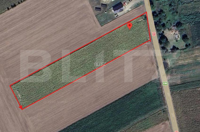 Teren intravilan 3.255 mp | deschidere la E85 | loc. Romanești