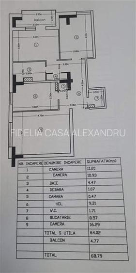 Apartament 3 camere  de vanzare  Gara, - 4
